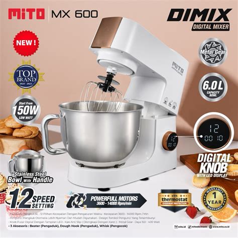 Jual Mito Standing Mixer Mx Kapasitas Liter Mixer Low Watt