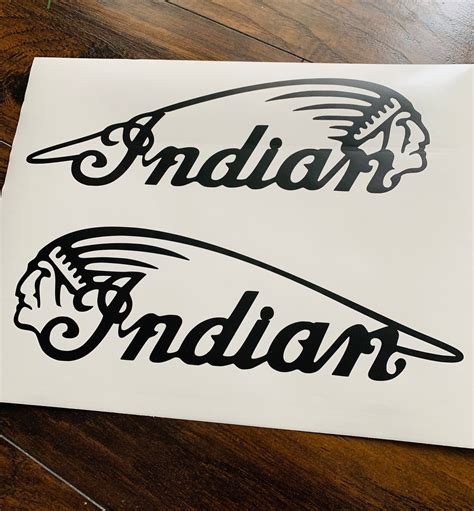 Indian Motorcycle Gas Tank Decals Pc Set New Skull Custom Etsy