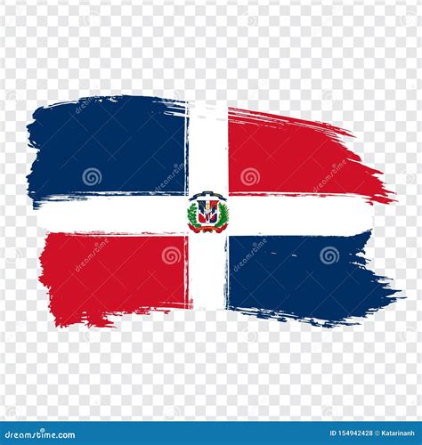 Flag Dominican Republic From Brush Strokes. Flag Of Dominican Republic ...