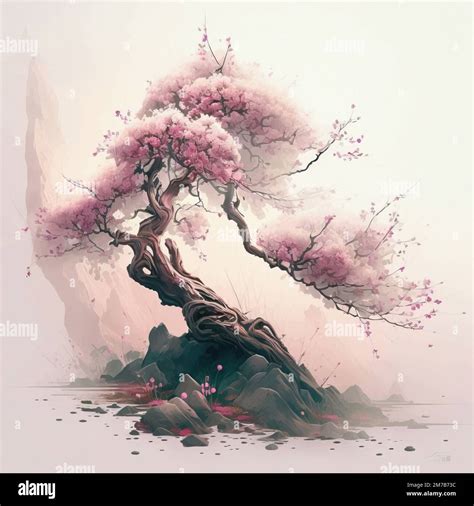 Illustration De La Nature De L Arbre De Printemps Sakura Japonais En