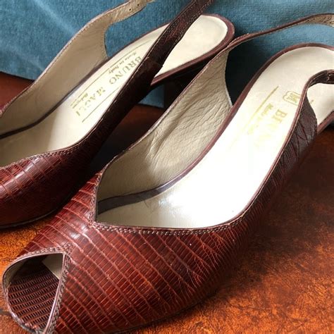 Bruno Magli Shoes Bruno Magli Slingback Lizard Heels Poshmark