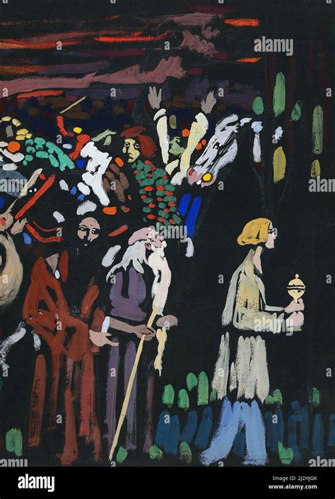 Vintage art by Wassily Kandinsky - Study on Panic (1907 Stock Photo - Alamy