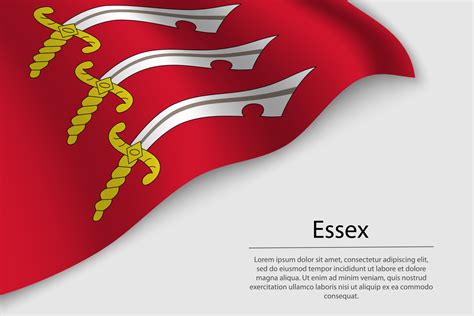 Wave Flag Of Essex Is A County Of England Banner Or Ribbon 21847196 Vector Art At Vecteezy