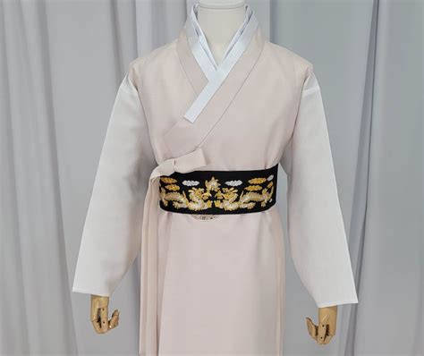 Hanbok Belt Man Junior Korea Traditional King S Belt Black Etsy