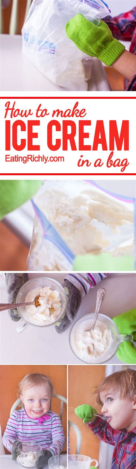 Homemade Bag Ice Cream For Kids Eating Richly