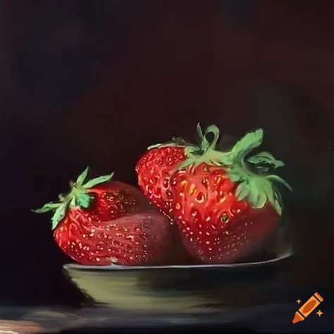 Monet S Still Life Painting Of Strawberries With Captivating Lighting