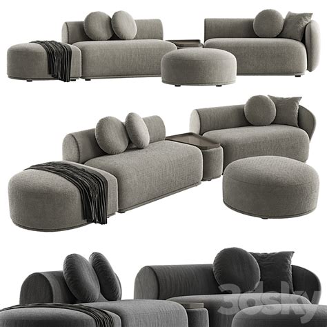 Rene Meridiani Sofa Set 5 Sofa 3D Model