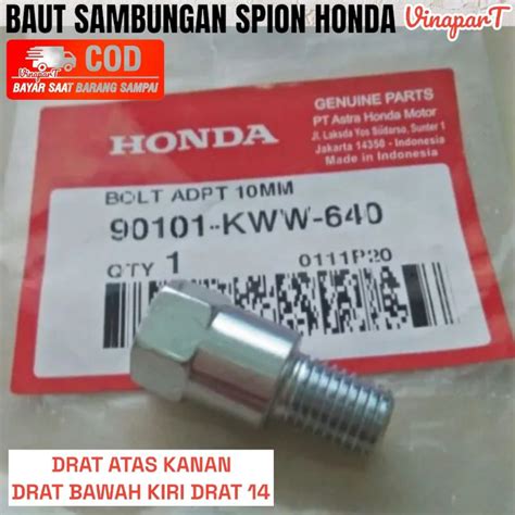 Jual Baut Sambungan Spion Honda Vario 125 150 Pcx 150 Drat 14 Drat Atas