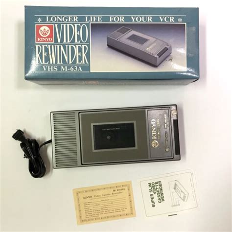 Vintage Kinyo VHS Tape Rewinder M 63A With Box Warranty Manual EBay