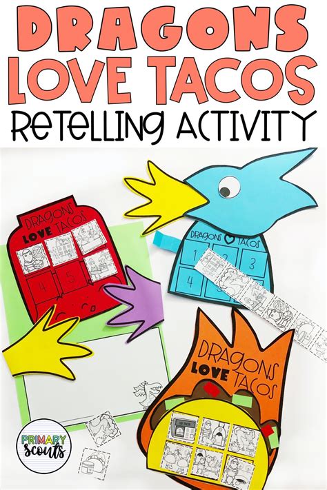 Dragons Love Tacos Craft | Dragons Love Tacos Activity | Story Sequencing | Retelling activities ...