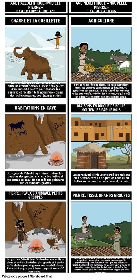 Les Premiers Humains Comparaison Paléolithique et Néolithique