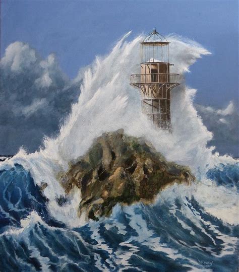 Abandoned Lighthouse. Painting by David Hawkes | Fine Art America