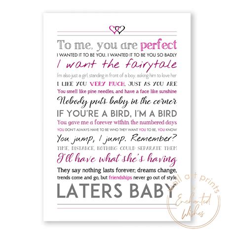 Chick Flick Movie Quotes Print | Printable Wall Art