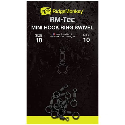 RidgeMonkey RM Tec Mini Hook Ring Swivel Invicta Angling