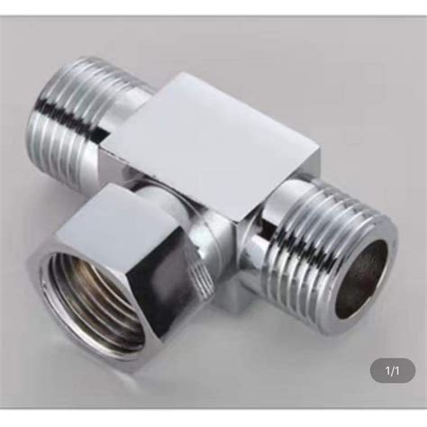 Stainless Steel Three Way Water Connector Joint Water Diverter Joint Valve 1 Live In And 2 Water