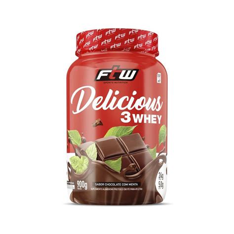 Delicious 3 Whey 900G Chocolate Menta Ftw Submarino