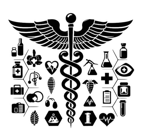 Illustration de l icône CADUCEUS symbole médical et lié à la santé