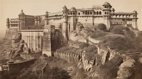 Impression An Old Picture Of Impressive Castle In Rajasthan Backgrounds ...