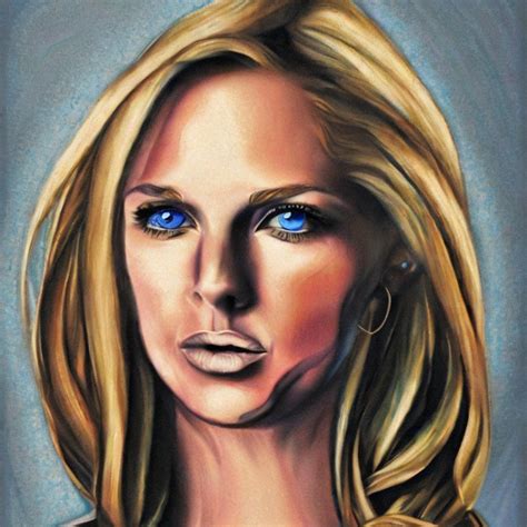 Stabilityai Stable Diffusion Creates A Detailed Portrait Of A Big Hipped Blue Eyed Blonde Woman