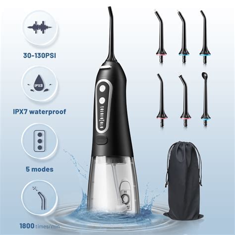 Irrigador Oral Usb Recarreg Vel Gua Flosser Dental Port Til Jato De Gua