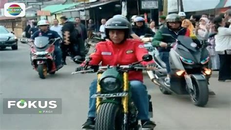 Keren Presiden Jokowi Kunjungi Pasar Anyar Naik Motor Chopper Fokus