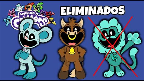 PERSONAJES ELIMINADOS Y NUNCA UTILIZADOS DE LOS SMILING CRITTERS DE