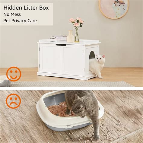 Snapklik Unipaws Cat Litter Box Enclosure Furniture Cat Washroom