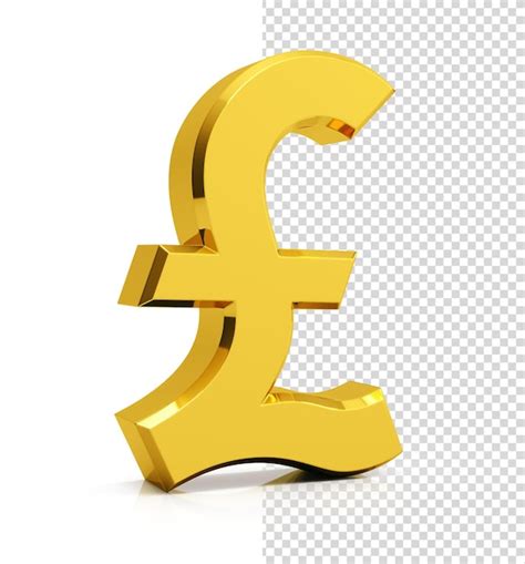 Premium PSD | British pound symbol isolated on white background