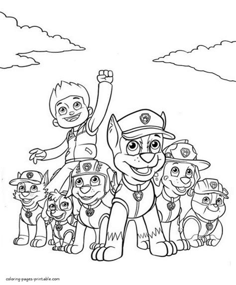 Free Paw Patrol Tracker Coloring Pages - coloringpages2019