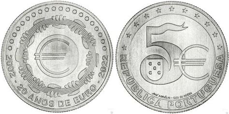 Moneda 5 Euros 20 Aniversario Del Euro 2022 De Portugal Valor