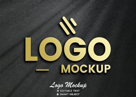 Premium PSD Gold Logo Mockup PSD