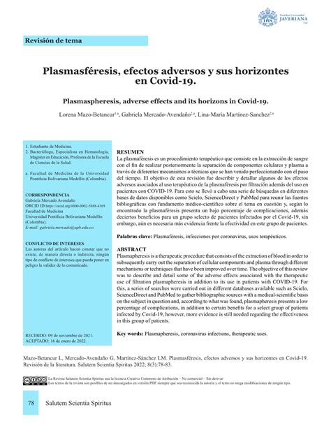 (PDF) Plasmaspheresis, adverse effects and its horizons in Covid-19