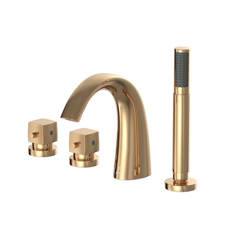 Arc Auric Gold Deck Mounted Thermostatic Mixer Jaquar Global