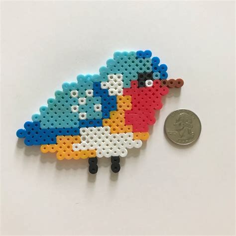 Perler Bead Bird Bird Perler Bead Perler Bead Art Bird Bead Etsy