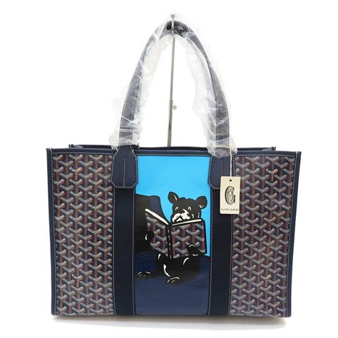 【GOYARD/ゴヤール】 フレンチブルドッグ マーカージュ ヴィレットMM トートバッグ/ゴヤールディンキャンバス/シュヴロッシュカーフス ...