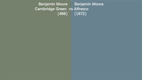 Benjamin Moore Cambridge Green Vs Alfresco Side By Side Comparison