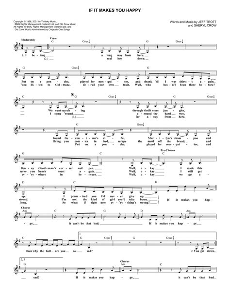 If It Makes You Happy by Sheryl Crow - Piano - Digital Sheet Music ...