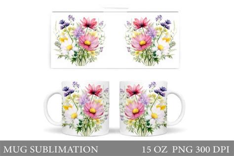 Flowers Mug Wrap Sublimation Graphic By Shishkovaiv Creative Fabrica