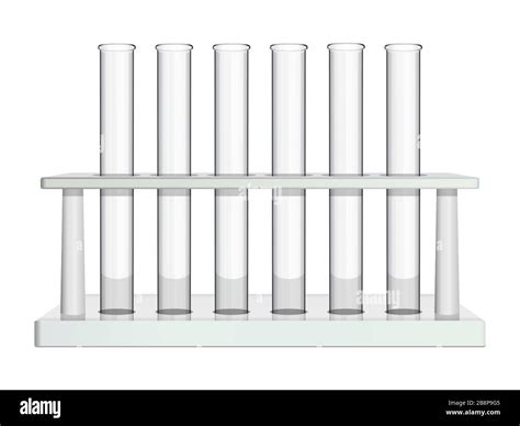 Laboratory Rack With Glass Test Tubes Special Equipment For Analysis