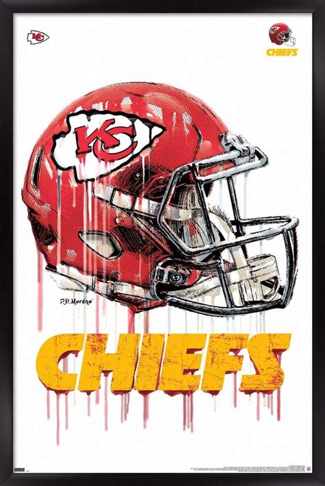 Trends International Nfl Kansas City Chiefs Drip Helmet Wall