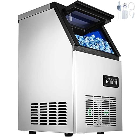 Vevor 110v Commercial Ice Maker 120lbs24h With 29lbs Storage 5x9 Cubes