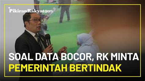 Ramai Kasus Kebocoran Data Gubernur Jawa Barat Ridwan Kamil Minta