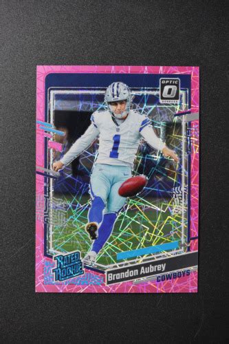 Brandon Aubrey Panini Donruss Optic Pink Velocity Rated Rookie Rc