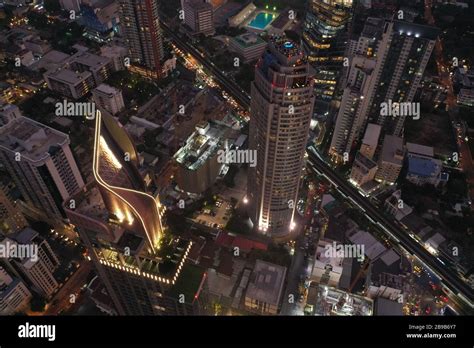 Bangkok Aerial view, above Sukhumvit and Thonglor district in Thailand