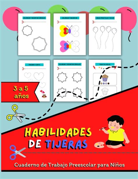 Habilidades De Tijera Cuaderno De Trabajo Preescolar Para Niños Divertido Libro De Actividades