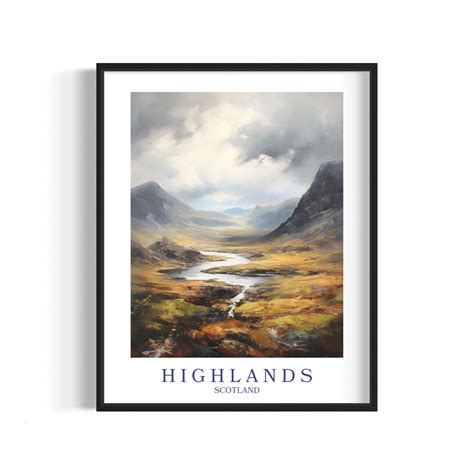 Scottish Highlands Art Scottish Highlands Print Travel Print Wall Art Home Decor - Etsy