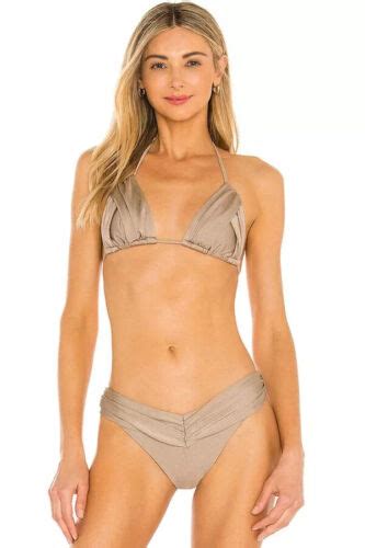 Bikini Femme Deux Pièces Triangle Tanga Slip Mini Beige Clair Sgambato 89999 eBay