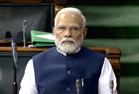 Prime Minister Narendra Modi In Lok Sabha During The Monsoon Session Of