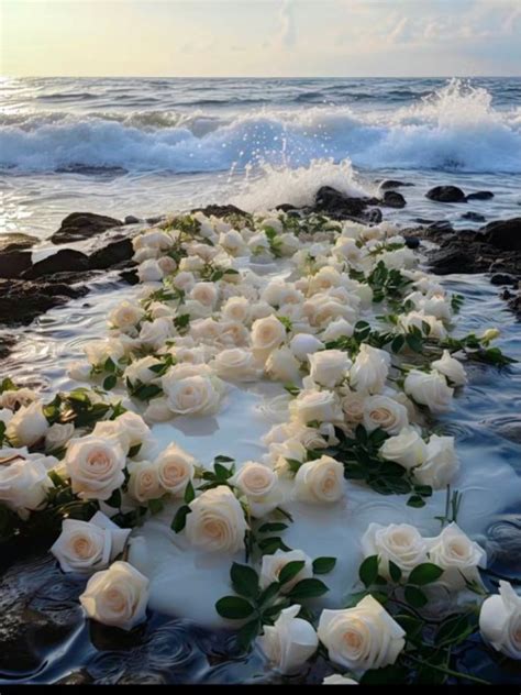 White Roses | Pretty landscapes, Beautiful bouquet of flowers, Nature aesthetic