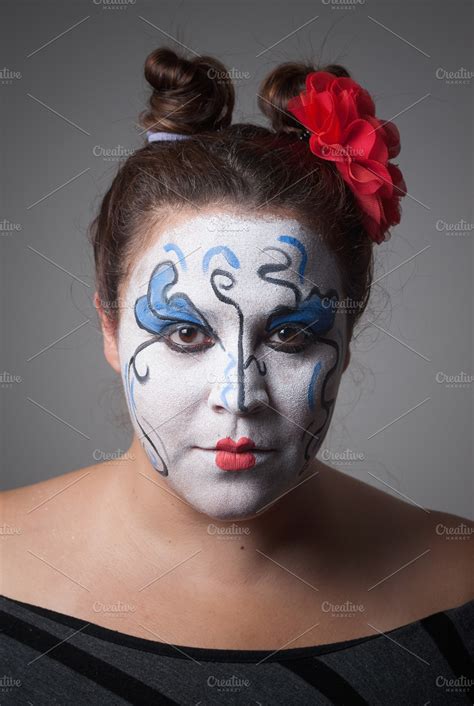 Woman with circus makeup | High-Quality Beauty & Fashion Stock Photos ...